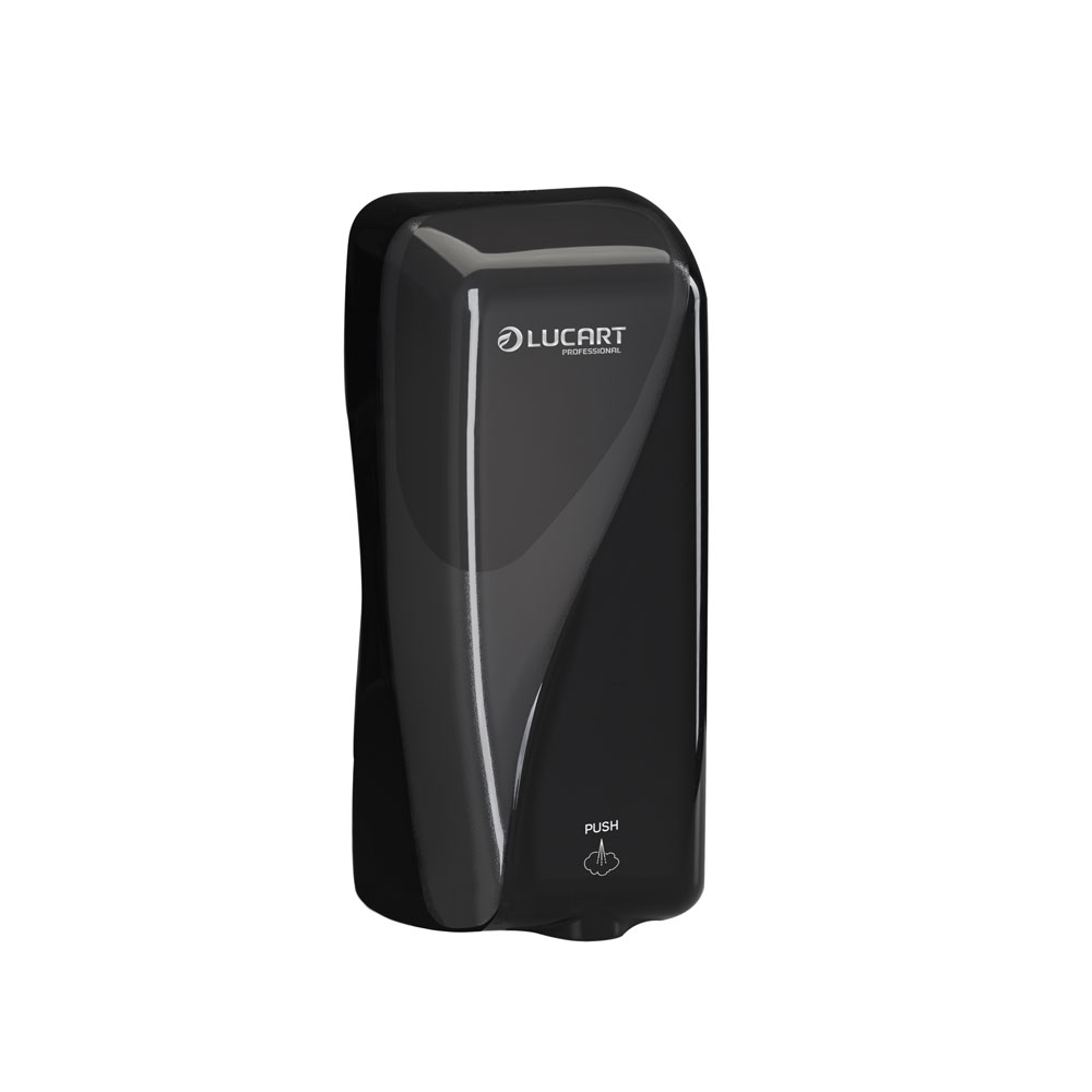 schwarzer Seifenspender Lucart Identity für Refill Schaumseife