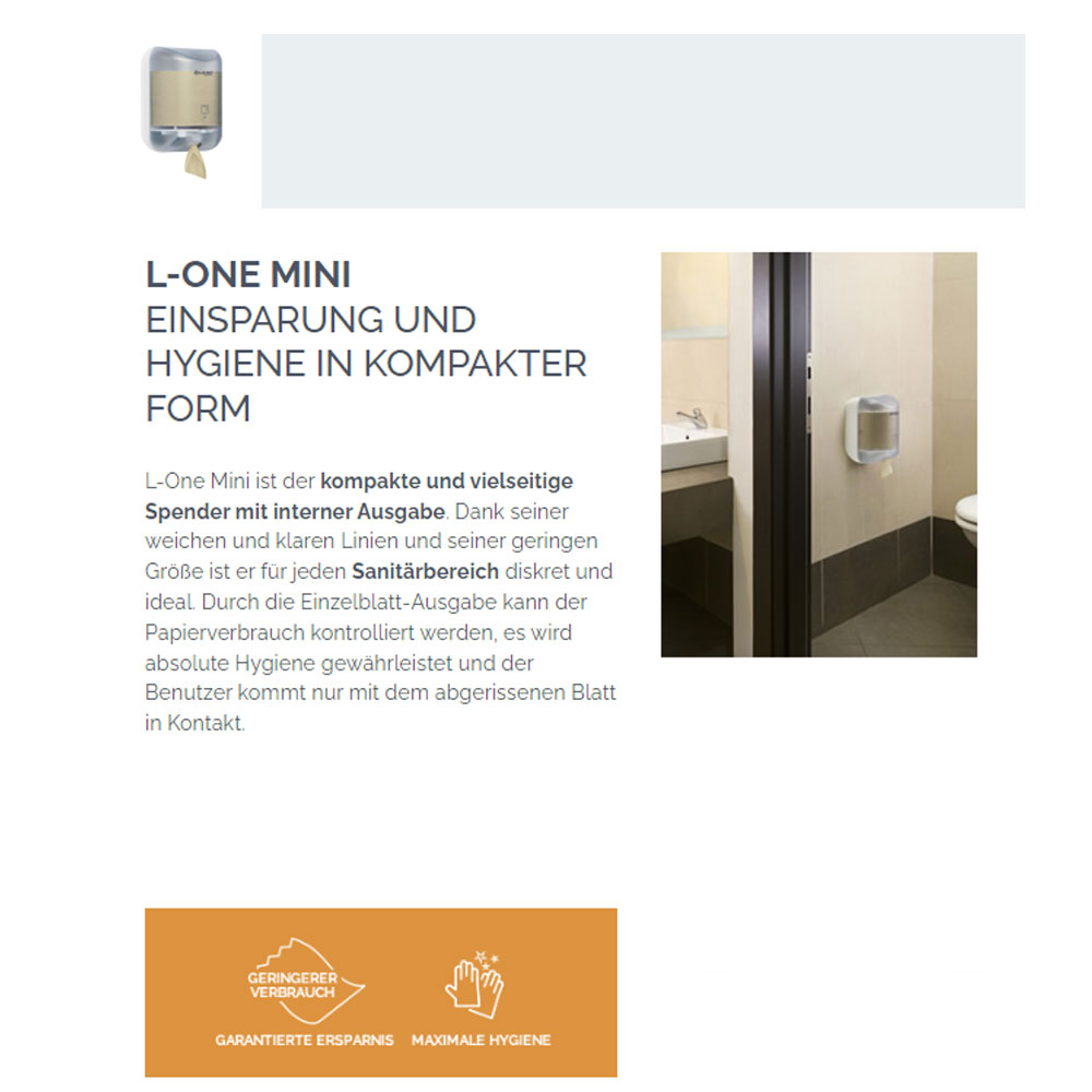 L-one Einzelblatt reduzierung Papierverbrauch Erklärung