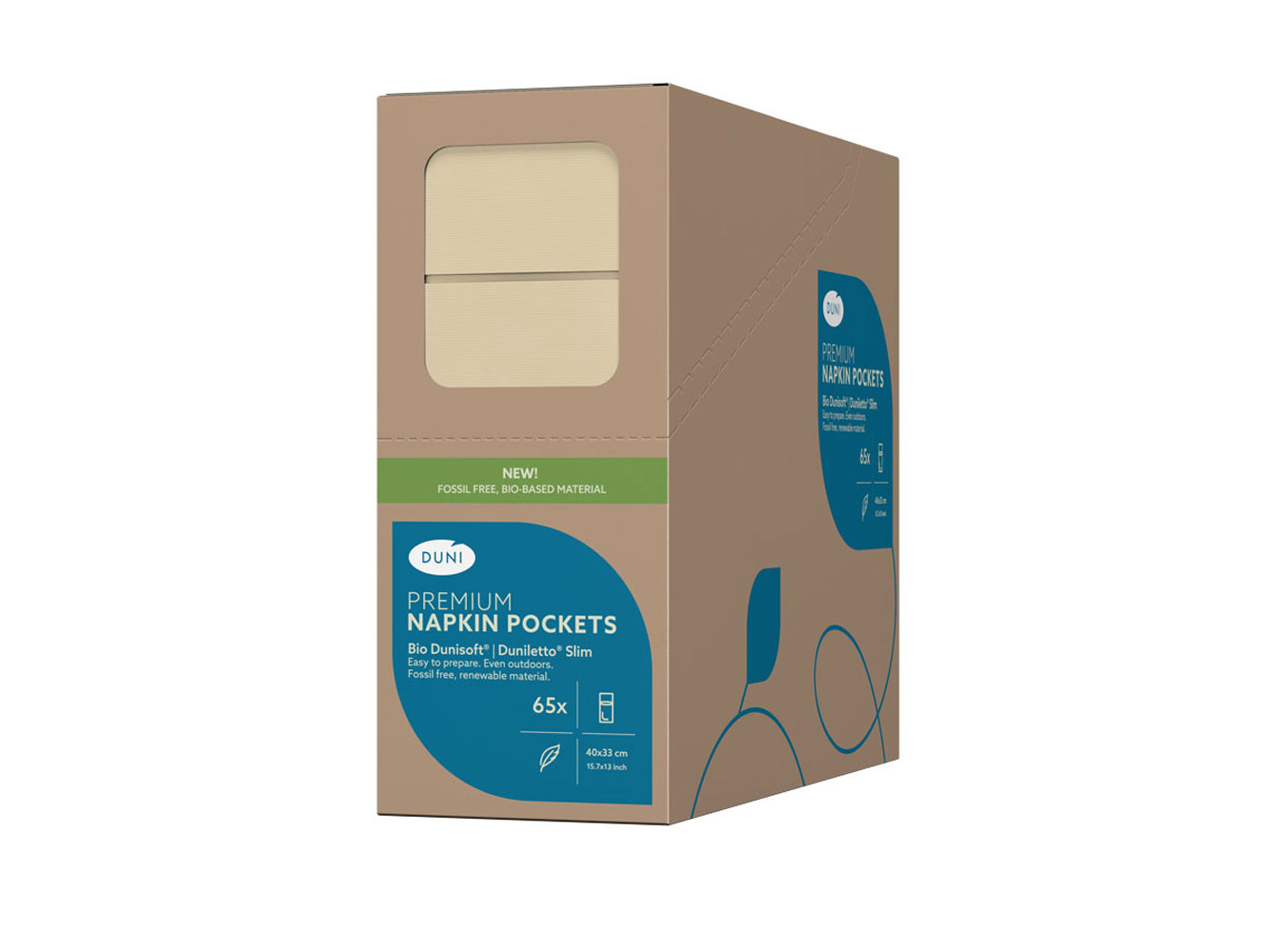 Duniletto Serviettentaschen Packung 260 Stück Farbe creme