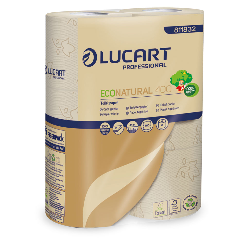 Eco NAtural 400  Toilettenpapierrollen aus recyceltem Material