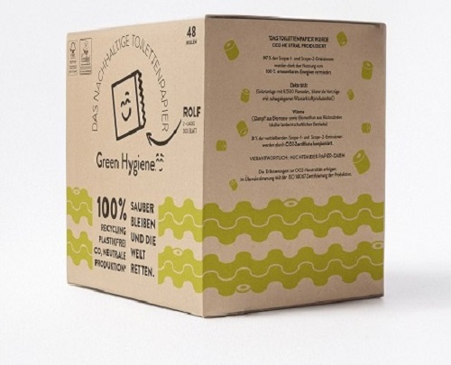 48 x 300 Blatt, Öko-Toilettenpapier, ohne Plastik