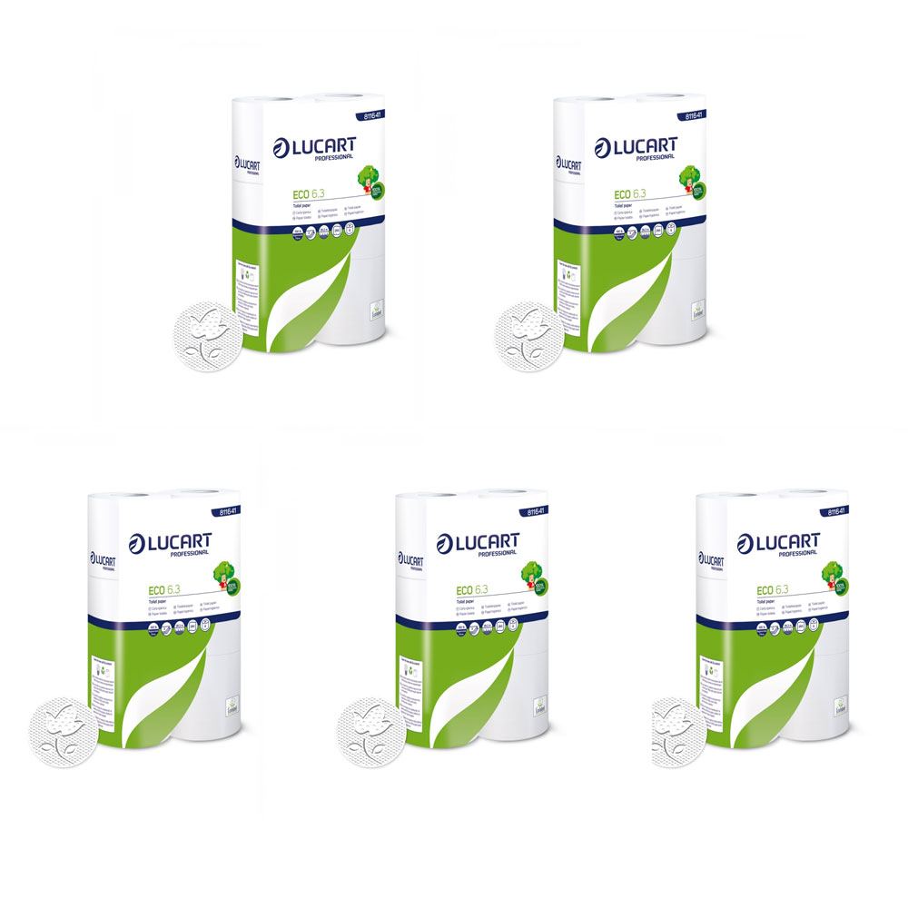 3-lagiges Recycling Toilettenpapier Standardrolle 250 Blatt pro Rolle Ökopapier