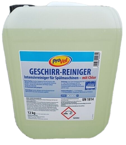 12 kg Kanister Geschirr-Reiniger, mit Chlor, flüssig