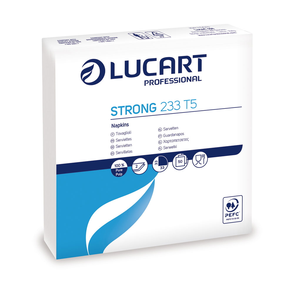 Serviette weiß, 2400 Stück, sehr preiswert, 2-lagig, 33x33 cm