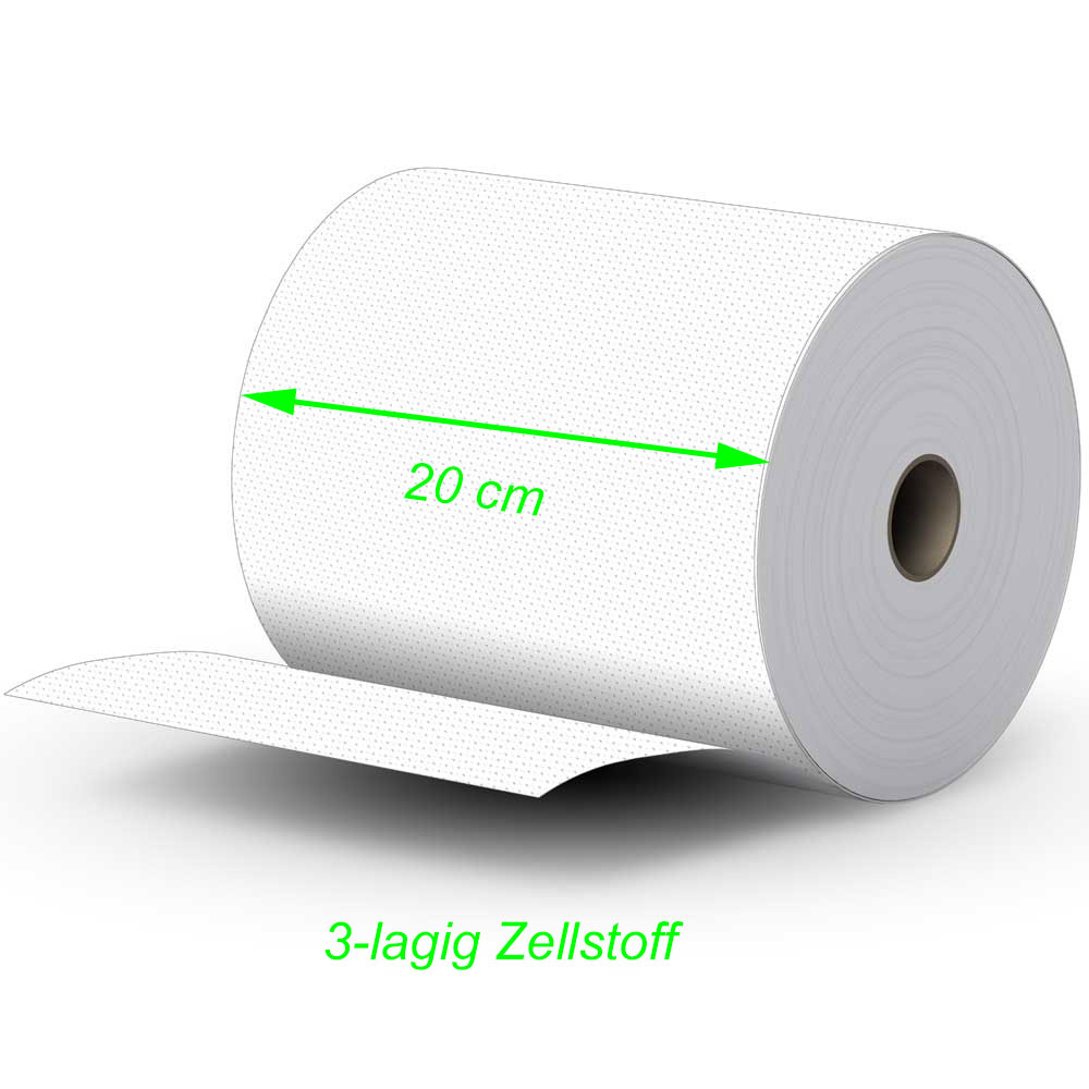 3-lagig HAndtuchpapierrolle 20 cm breite 