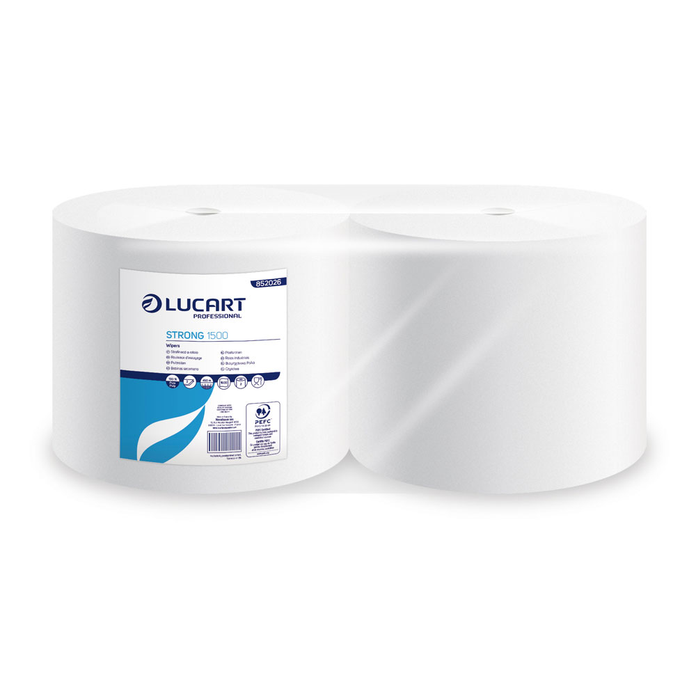 Großkuechenrolle, Wischtuch weiß, lebensmittelecht, 1500 Blatt