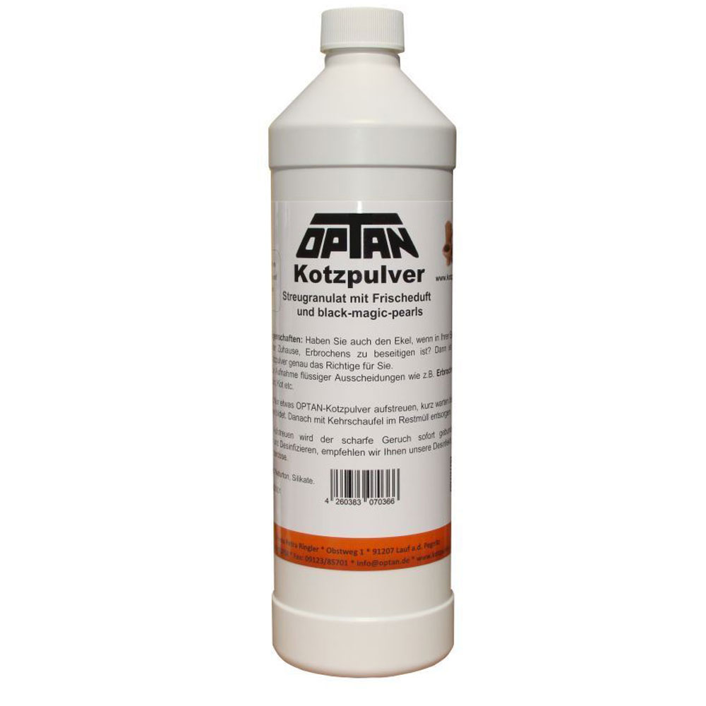 optan Kotzpulver Bindemittel für Erbrochenes und Urin