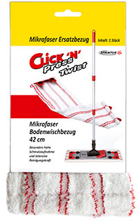Click n Twist Mikrofaser Bodenwischbezug mit Druckknopf