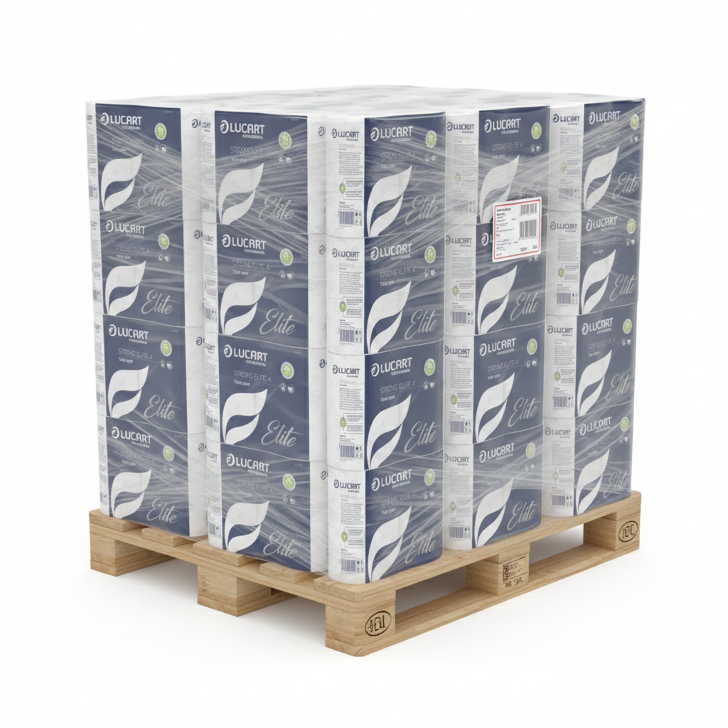 Palette: Toilettenpapier, 4-lagig, Lucart Strong ELITE 4, 1344 Rollen