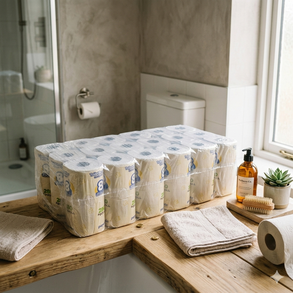 Palette: Eco Green Toilettenpapier – 64 Rollen, 3-lagig, 250 Blatt / Rolle