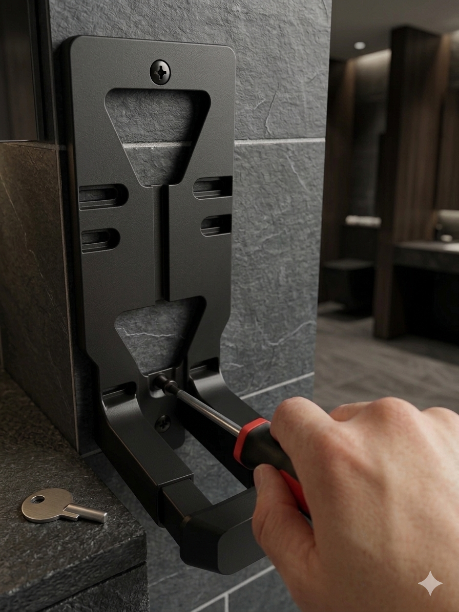 Lavela Wandhalterung schwarz für 1 L Kartusche mit Schaumpumpe