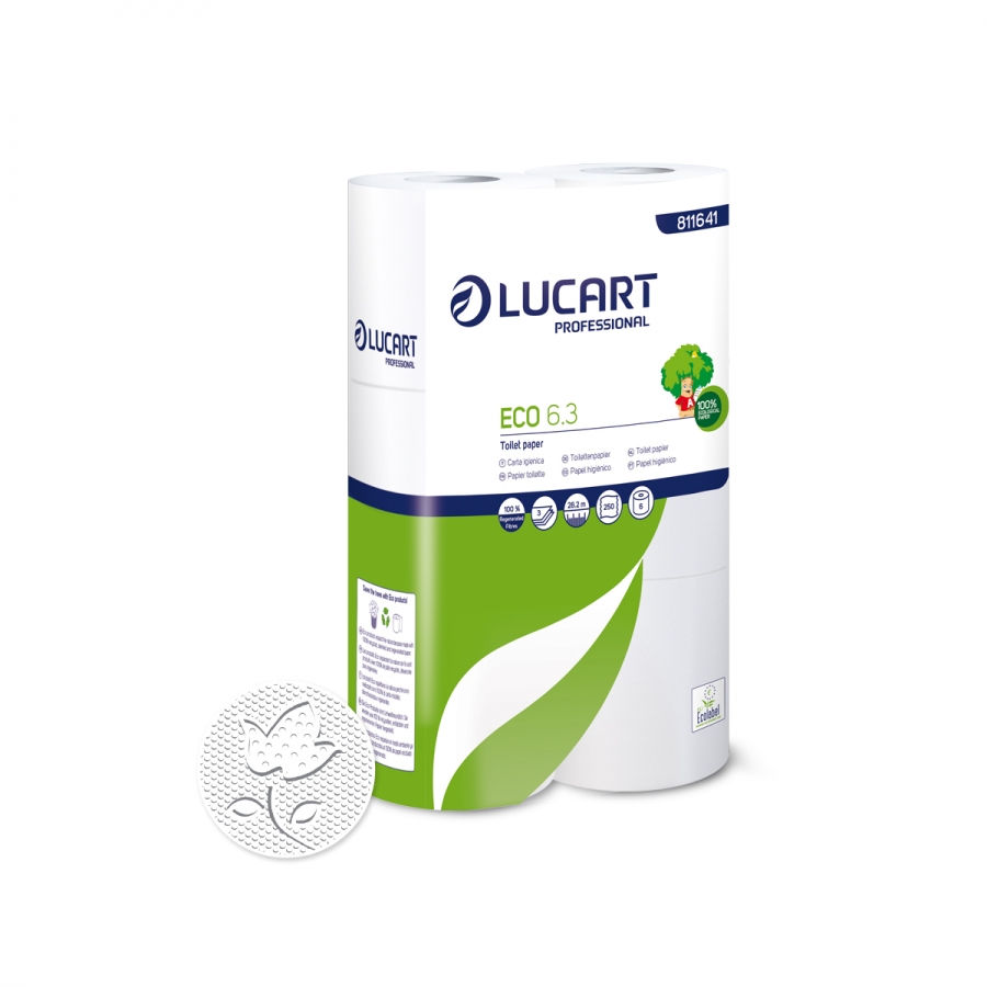 Toilettenpapier 3-lagig, 250 Blatt, Recyclingtoilettenapapier, 30 Rollen