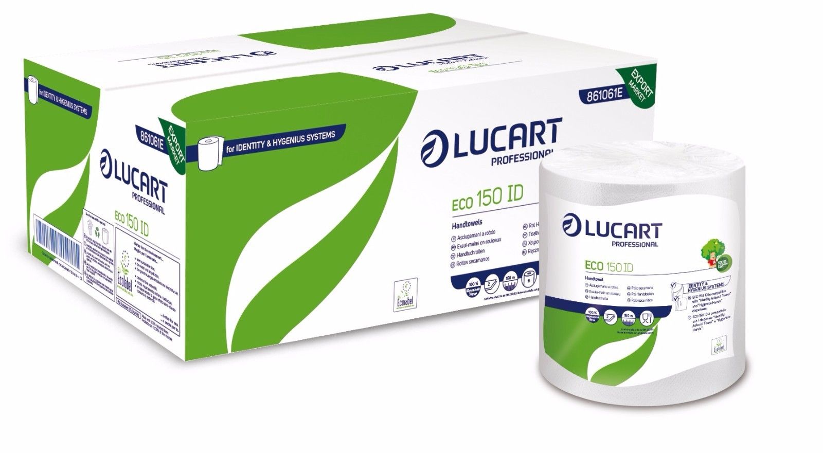 Eco Lucart 150 ID Papierrollen für Identity und Hygnius