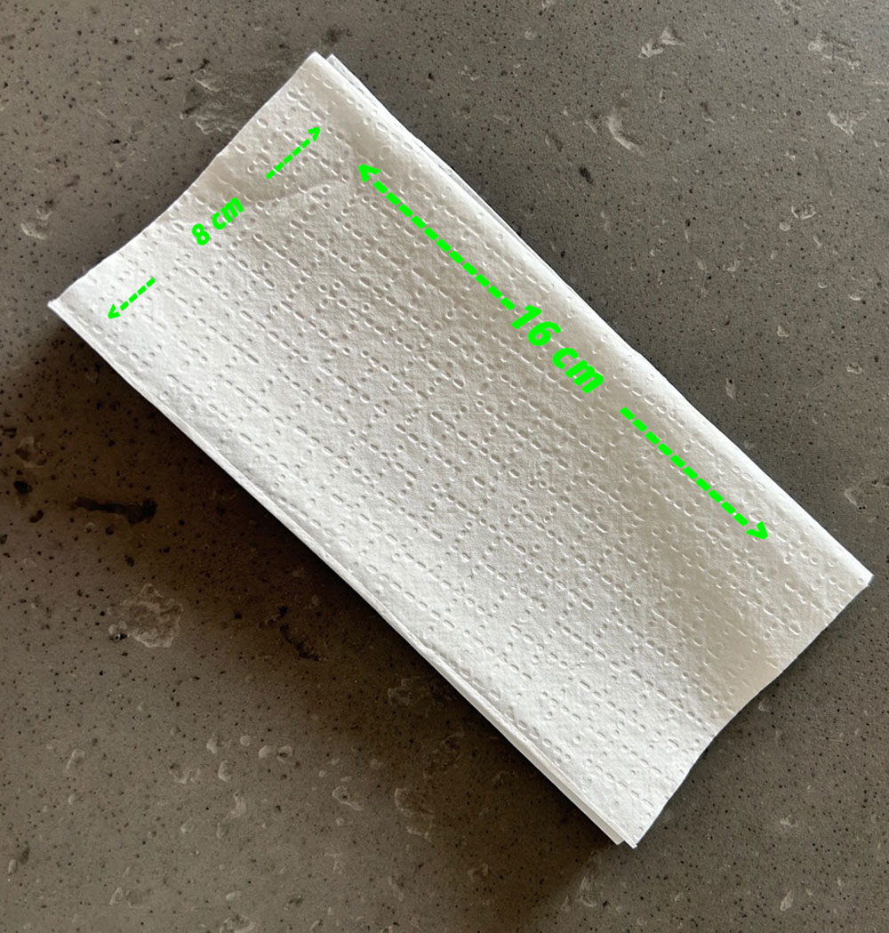 Lucart 216 TI Maße Serviette für Tischspender