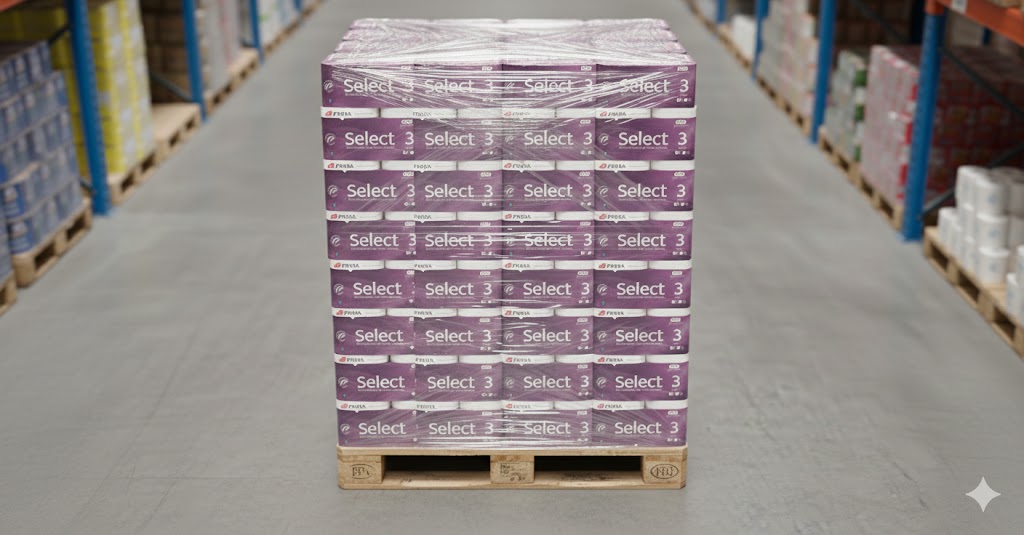 Palette: 22 VE Fripa Select TAE Toilettenpapier 3-lagig, hochweiß