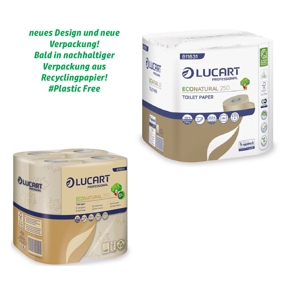 Toilettenpapier Eco Natural clima neutrales Produkt - verpackt in recyclingpapier