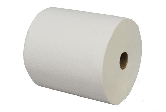 HandtuchPapierrolle 2-lagig 150m, für  Autocutspender Senosrspender Außenabwicklung