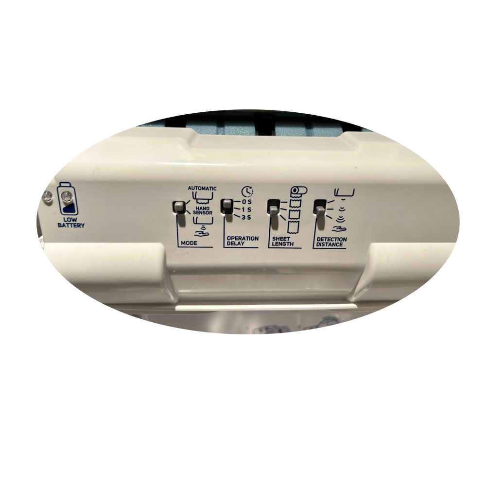 Einstellungen Lucart Sensorspender Blattlänge Sensor automatk Ausgabe