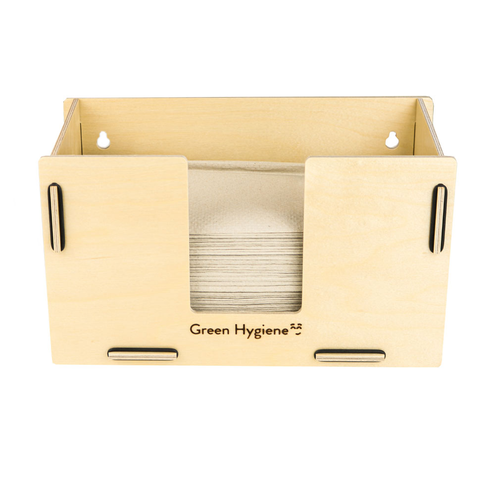 Holzspender aus nachhaltigem Holz für V-Falz und Z-Falz