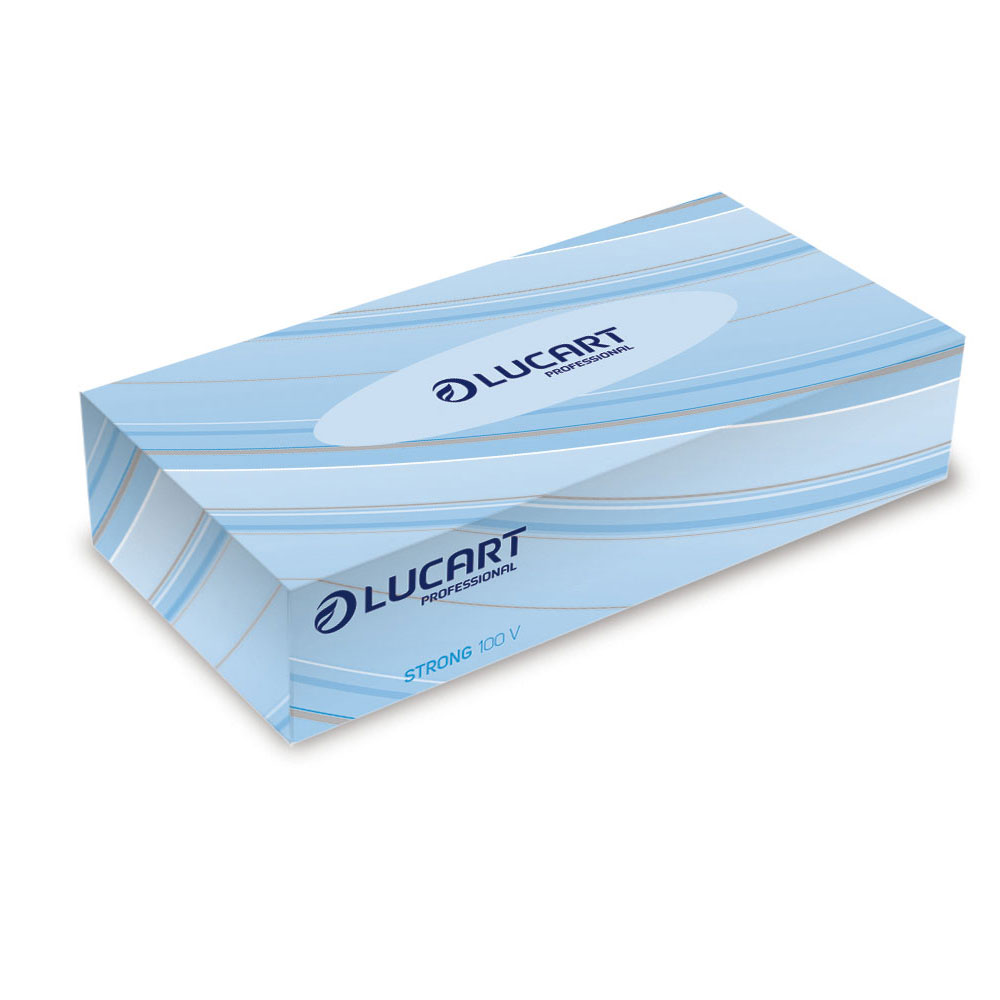 Lucart Strong 100V, Kosmetiktücher, Zupfbox, Zellstoff