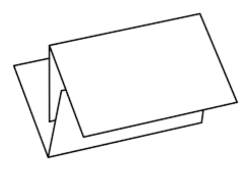 V-Falz Zick-Zack Papiertücher Piktogramm 