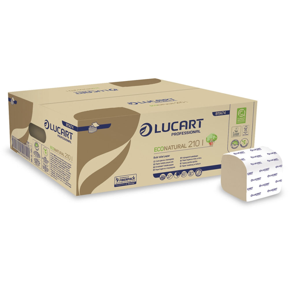 Eco Natural 210I, Einzelblatt Toilettenpapier, 40 x 210 =8400 Blatt