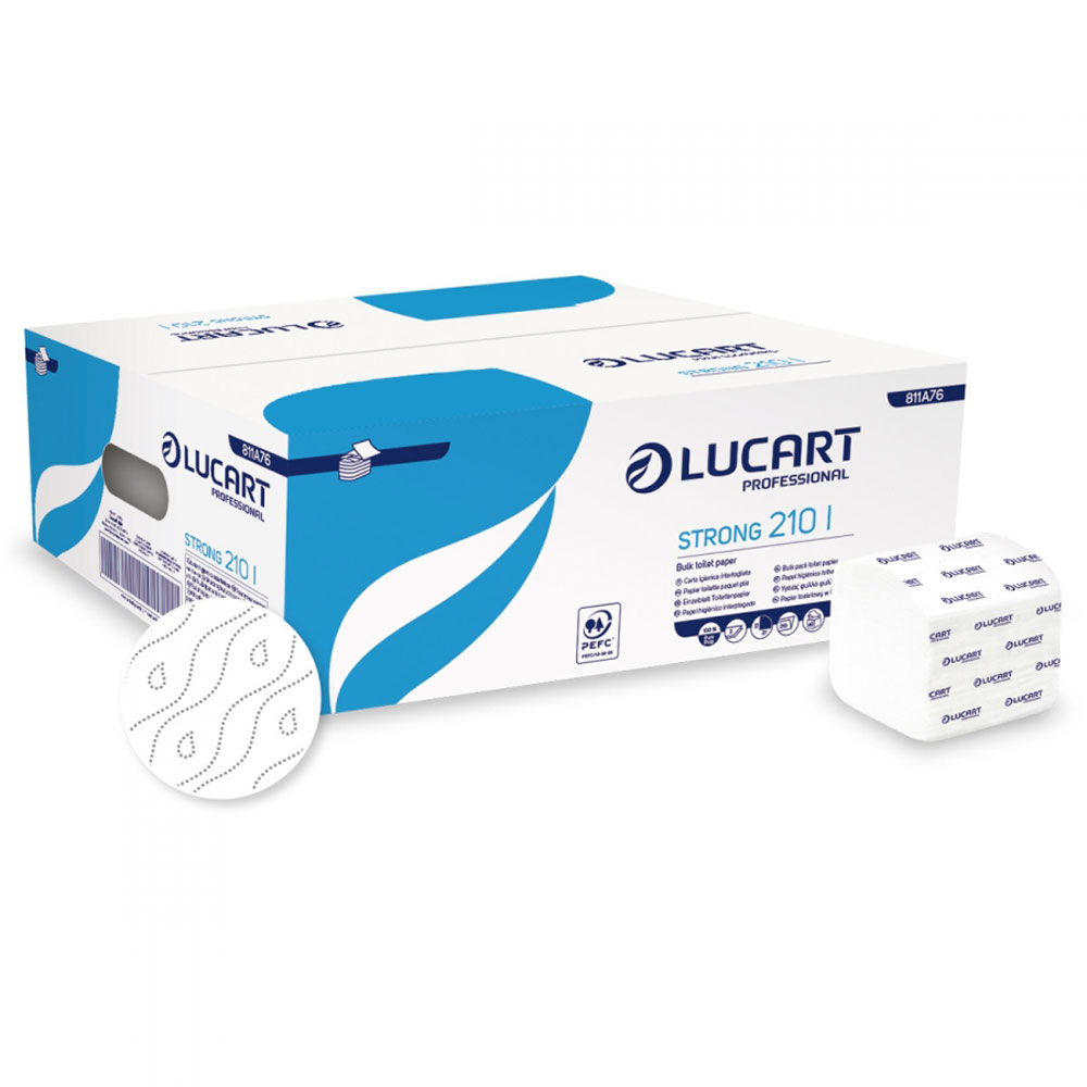 Einzelblatt Toilettenpapier 2-lagig 21x10 cm Interfold Bulk 