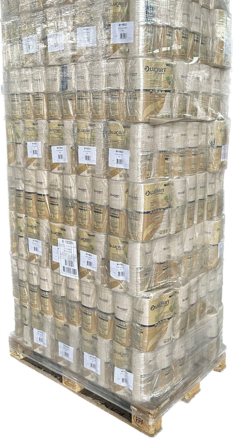 Palette: EcoNatural 6.3 Toilettenpapier – 49 VE (1.470 Rollen), 3-lagig, 250 Blatt/Rolle