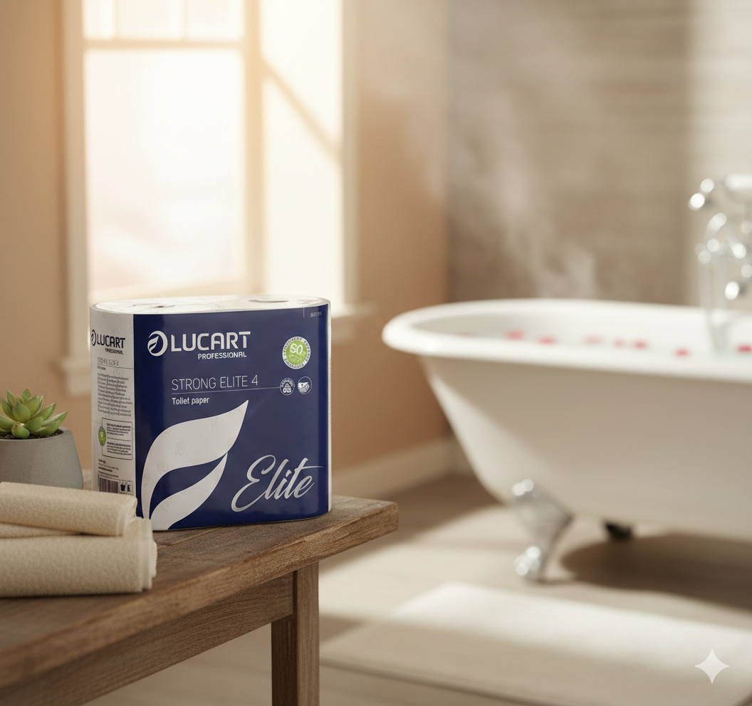 Palette: Toilettenpapier, 4-lagig, Lucart Strong ELITE 4, 1344 Rollen